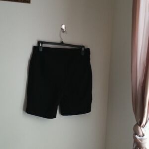 Terra & Sky Shorts Women 14W Black Elegant Preppy Resort Vacation Casual Beach